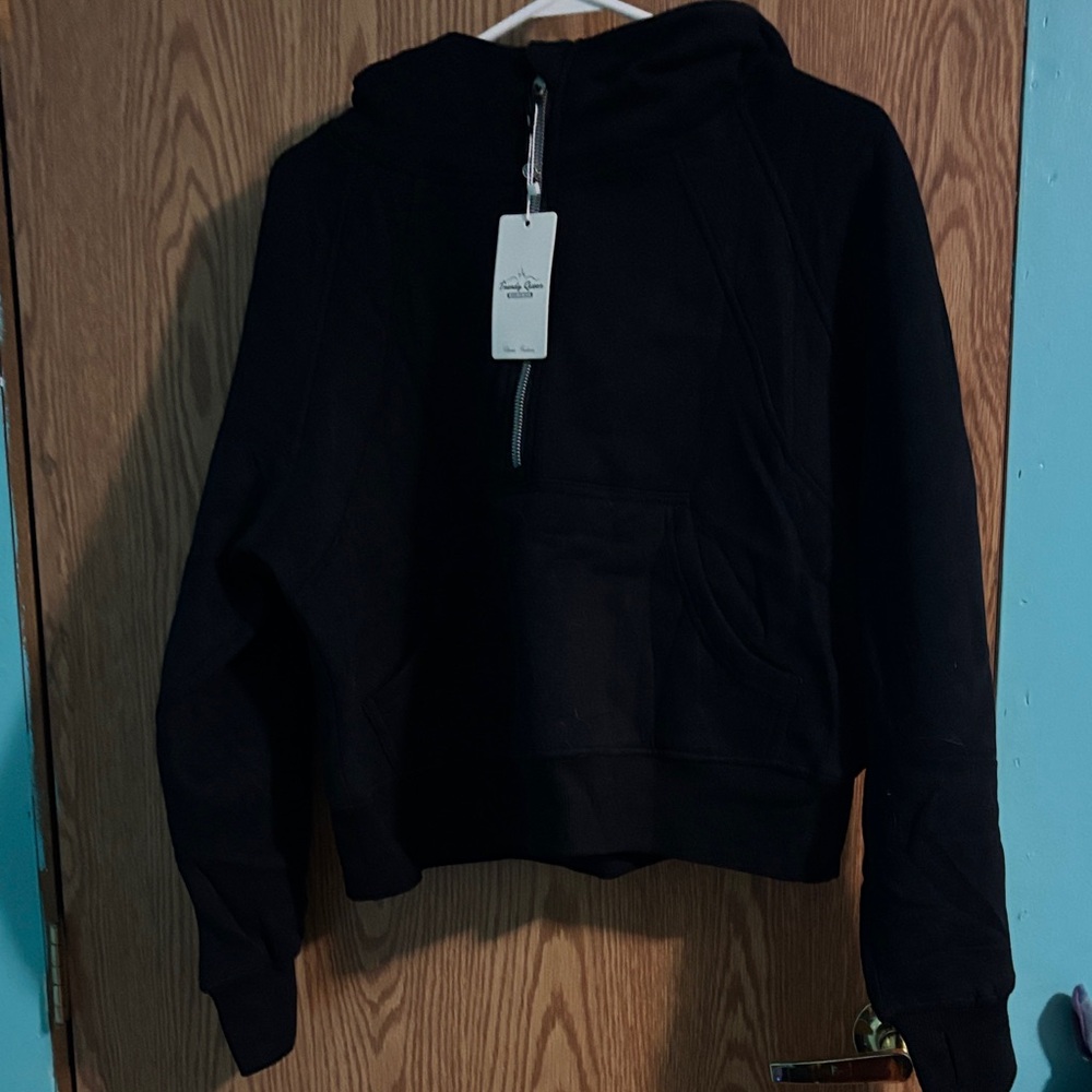 Black Hoodie with Front Pocket